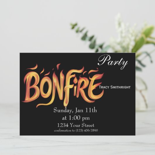 Vurig Vuur Kunstwerk Kaart (Staand voorkant)