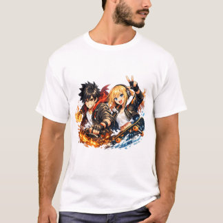 Vurig Wave Duo Schaatsavontuur T-shirt