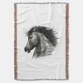 Vurig Wild Paard Deken (Voorkant Verticaal)