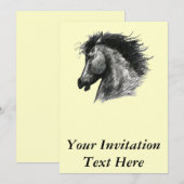 Vurig Wild Paard Kaart (Voorkant / Achterkant)