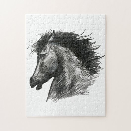 Vurig Wild Paard Legpuzzel (Verticaal)