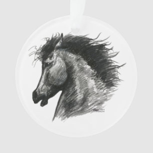 Vurig Wild Paard Ornament