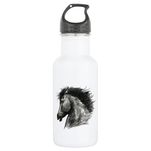 Vurig Wild Paard Waterfles (Voorkant)
