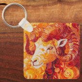 Vurig Zon Capricorn Geest Sleutelhanger (Voorkant)