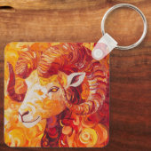 Vurig Zon Capricorn Geest Sleutelhanger (Achterkant)