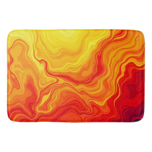 Vurige Abstracte flow art Badmat