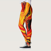 Vurige Abstracte Wervelingen van Emotie Leggings (Links)