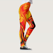 Vurige Abstracte Wervelingen van Emotie Leggings (Rechts)
