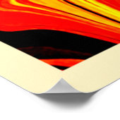 Vurige Abstracte Wervelingen van Emotie Poster (Hoek)