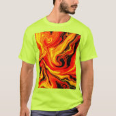 Vurige Abstracte Wervelingen van Emotie T-shirt (Voorkant)
