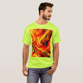 Vurige Abstracte Wervelingen van Emotie T-shirt (Voorkant volledig)