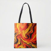 Vurige Abstracte Wervelingen van Emotie Tote Bag (Voorkant)