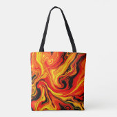 Vurige Abstracte Wervelingen van Emotie Tote Bag (Achterkant)