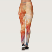 Vurige aders van vloeibaar marmer leggings (Achterkant)