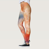 Vurige aders van vloeibaar marmer leggings (Links)