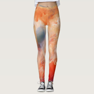 Vurige aders van vloeibaar marmer leggings