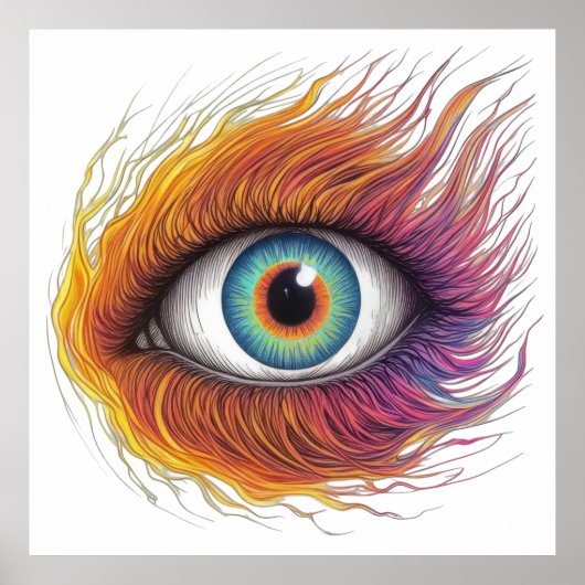 vurige blik poster (Voorkant)