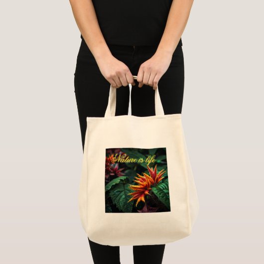 Vurige bloei van het betoverde Oerwoud Tote Bag (Voorkant (product))