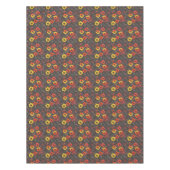 Vurige bloemen op een donkere achtergrond tafelkleed (Voorkant)