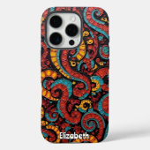 Vurige bloemen versieringen Case-Mate iPhone case (Achterkant)