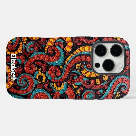 Vurige bloemen versieringen Case-Mate iPhone case (Achterkant (horizontaal))