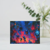 Vurige Chaneques dansen Briefkaart (Staand voorkant)