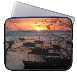 Vurige Costa Ricaanse zonsondergang in Tamarindo Laptop Sleeve