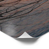 Vurige Costa Ricaanse zonsondergang in Tamarindo Perfect Poster (Hoek)