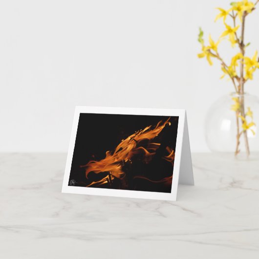 Vurige Draak Kaart (Gele Bloem)