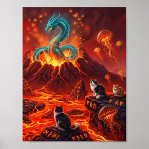 vurige draak poster