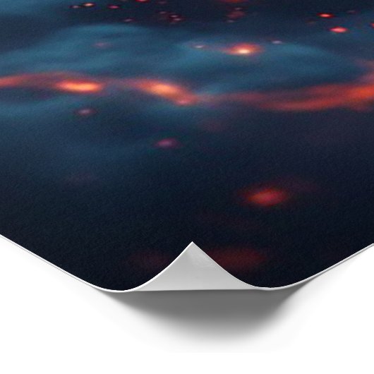 Vurige drakenkop straalt intense energie uit poster (Hoek)