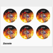 Vurige Einde van de Apocalyps van de Aarde Ronde Sticker (Vel)