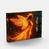 Vurige fee meisje rode gloed vleugels schattige ma fotoblokken (Links)