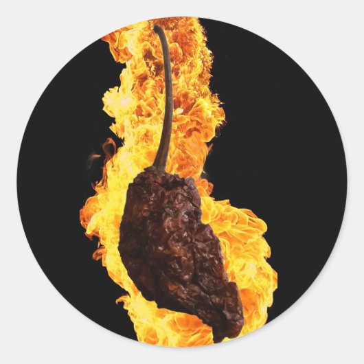 Vurige geest Pepper Ronde Sticker (Voorkant)