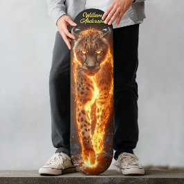 Vurige gloeiende cheeta persoonlijk skateboard