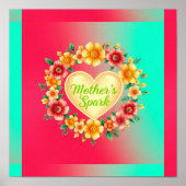 Vurige hartvonk van moeder poster (Voorkant)