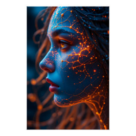 Vurige kosmische aderen perfect poster