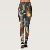 Vurige kosmische explosie bij vrouwen leggings (Achterkant)