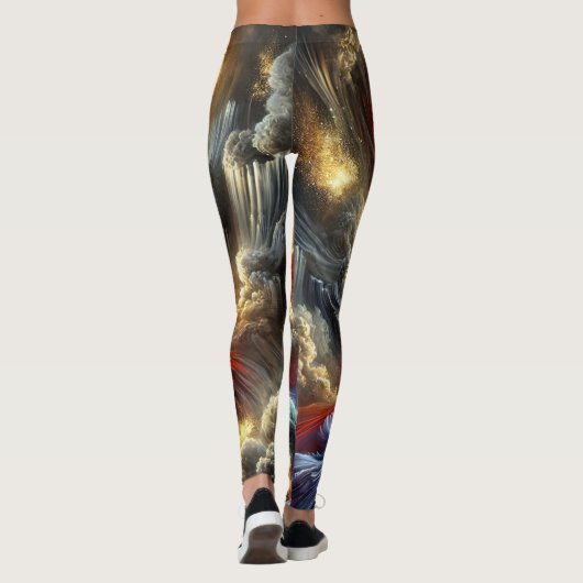 Vurige kosmische explosie bij vrouwen leggings (Achterkant)