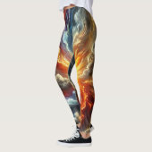 Vurige kosmische explosie bij vrouwen leggings (Links)