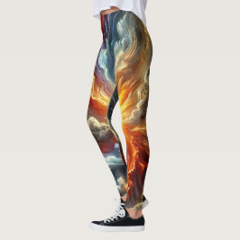 Vurige kosmische explosie bij vrouwen leggings