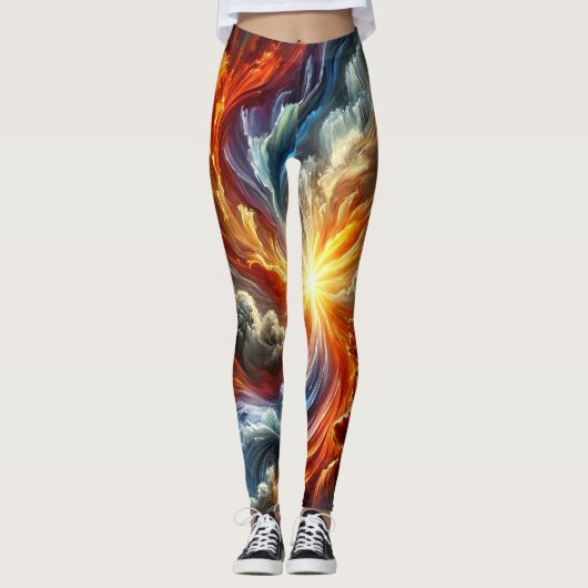 Vurige kosmische explosie bij vrouwen leggings (Voorkant)