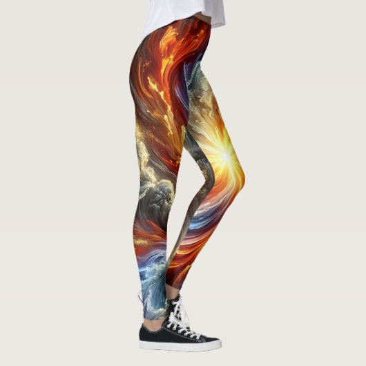 Vurige kosmische explosie bij vrouwen leggings (Rechts)
