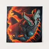 vurige krokodillenmacht wandkleed (Voorkant (horizontaal))