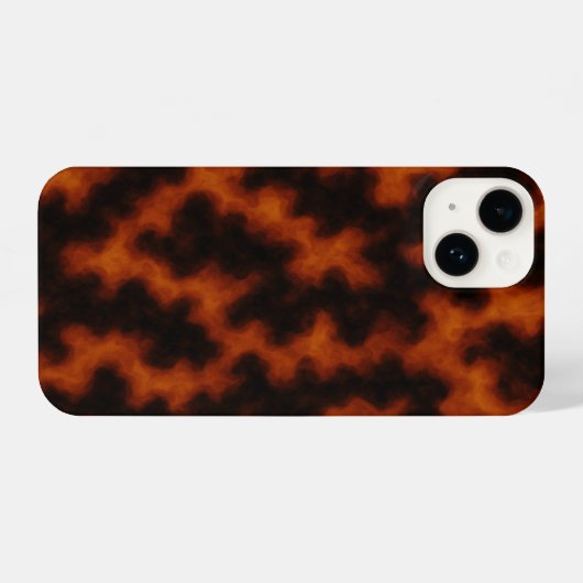 Vurige lava textuur Abstract patroon - Bold Seamle iPhone Hoesje (Achterkant horizontaal)