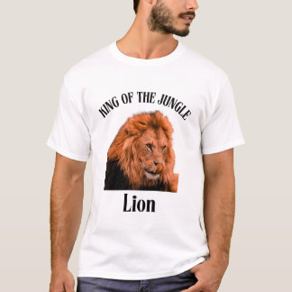 Vurige Oranje leeuw op diepzwarte achtergrond T-shirt