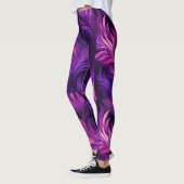 Vurige Paarse vlammen van verbeelding Leggings (Links)