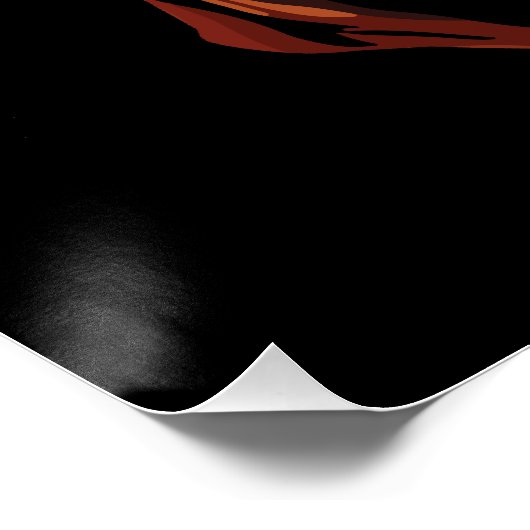 Vurige pompoen schedel voor Halloween Perfect Poster (Hoek)