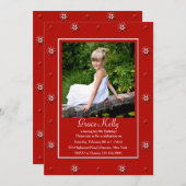 Vurige rode fotokaart kaart (Voorkant / Achterkant)