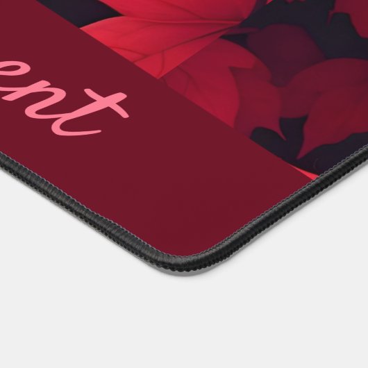 Vurige rode herfstbladeren bureaumat (Hoek)